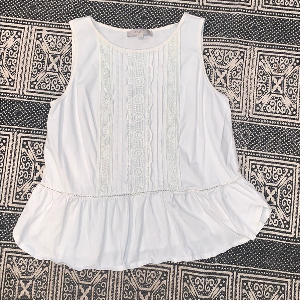Loft Sleeveless Peplum Top